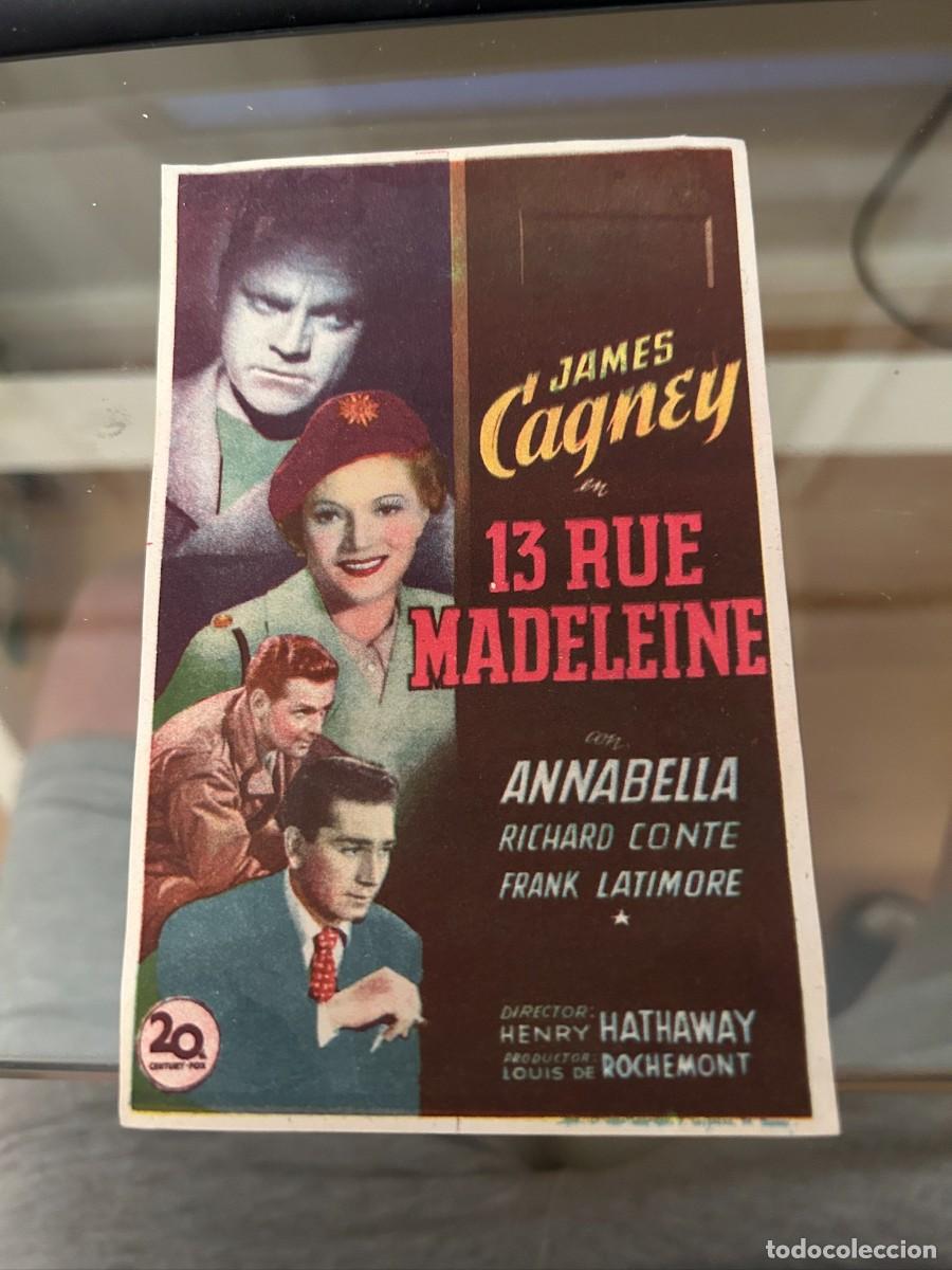 Cine: &ordm;11 13 rue madeleine sin publicidad buen estado