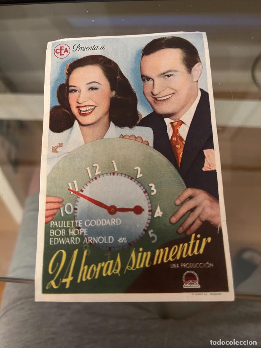  Foglietti di film di film antichi di cinema: &ordm;15 24 horas sin mentir teatro goya caspe zaragoza con publicidad buen estado