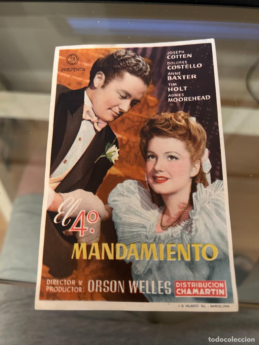 Cine: &ordm;el 4&ordm; mandamiento teatro bartrina reus con publicidad buen estado