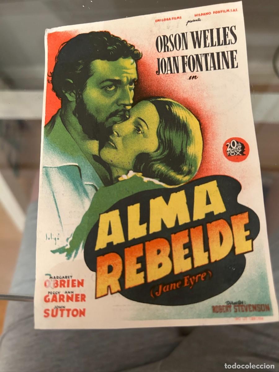Cine: &ordm;62 ALMA REBELDE ORSON WELLES CINE DORADO ZARAGOZA CON PUBLICIDAD BUEN ESTADO