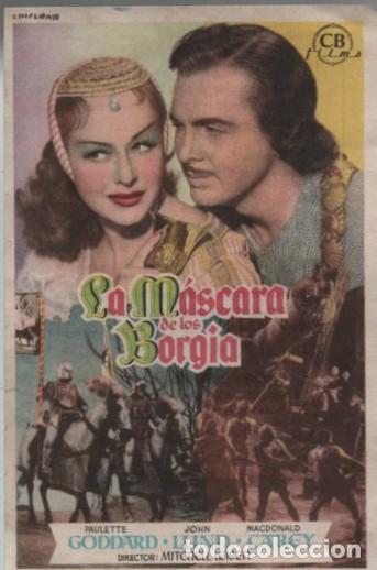 Cine: PROGRAMA DE CINE: LA M&Aacute;SCARA DE LOS BORGIA PC-11714