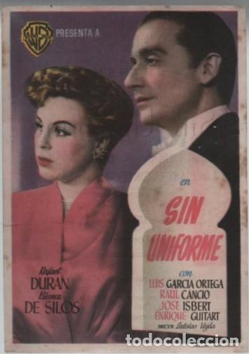 Cine: PROGRAMA DE CINE: SIN UNIFORME PC-11730 - Foto 1