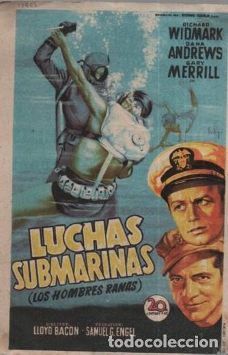 Cine: PROGRAMA DE CINE: LUCHAS SUBMARINAS (LOS HOMBRES RANAS) PC-11737