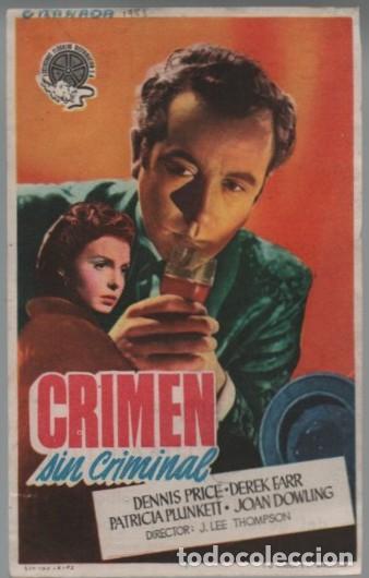 Cine: PROGRAMA DE CINE: CRIMEN SIN CRIMINAL PC-11741