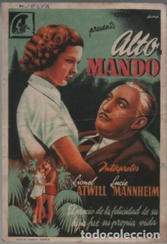 Cine: PROGRAMA DE CINE: ALTO MANDO PC-11757