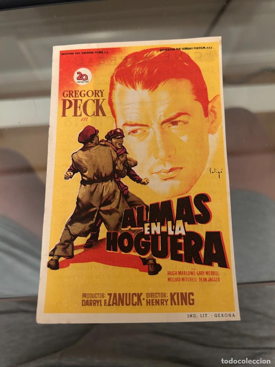 Cine: &ordm;64 ALMAS EN LA HOGUERA CINE SARREA GERONA BUEN ESTADO CON PUBLICIDAD