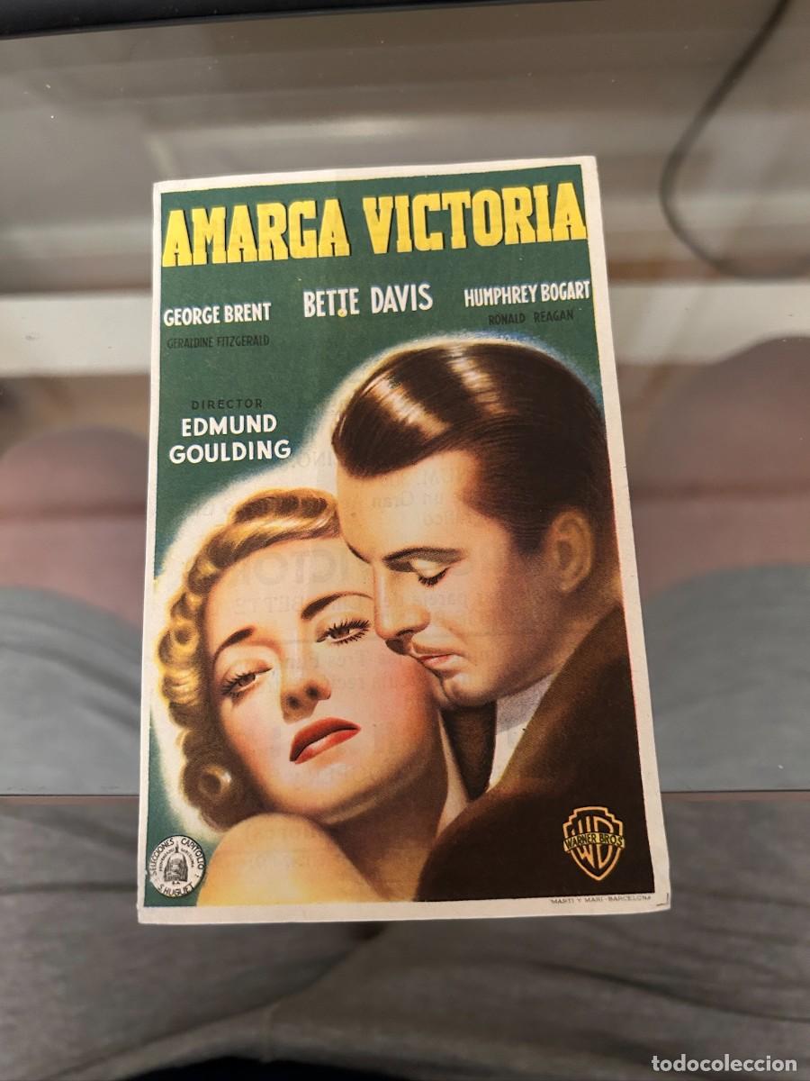 Cine: &ordm;78 AMARGA VICTORIA CINEMA PROYECCIONES CIUDAD REAL CON PUBLICIDAD BUEN ESTADO