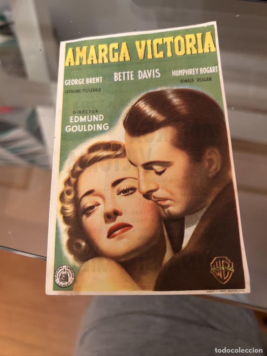 Cine: &ordm;79 AMARGA VICTORIA CINE MONTERROSSA REUS BUEN ESTADO CON PUBLICIDAD