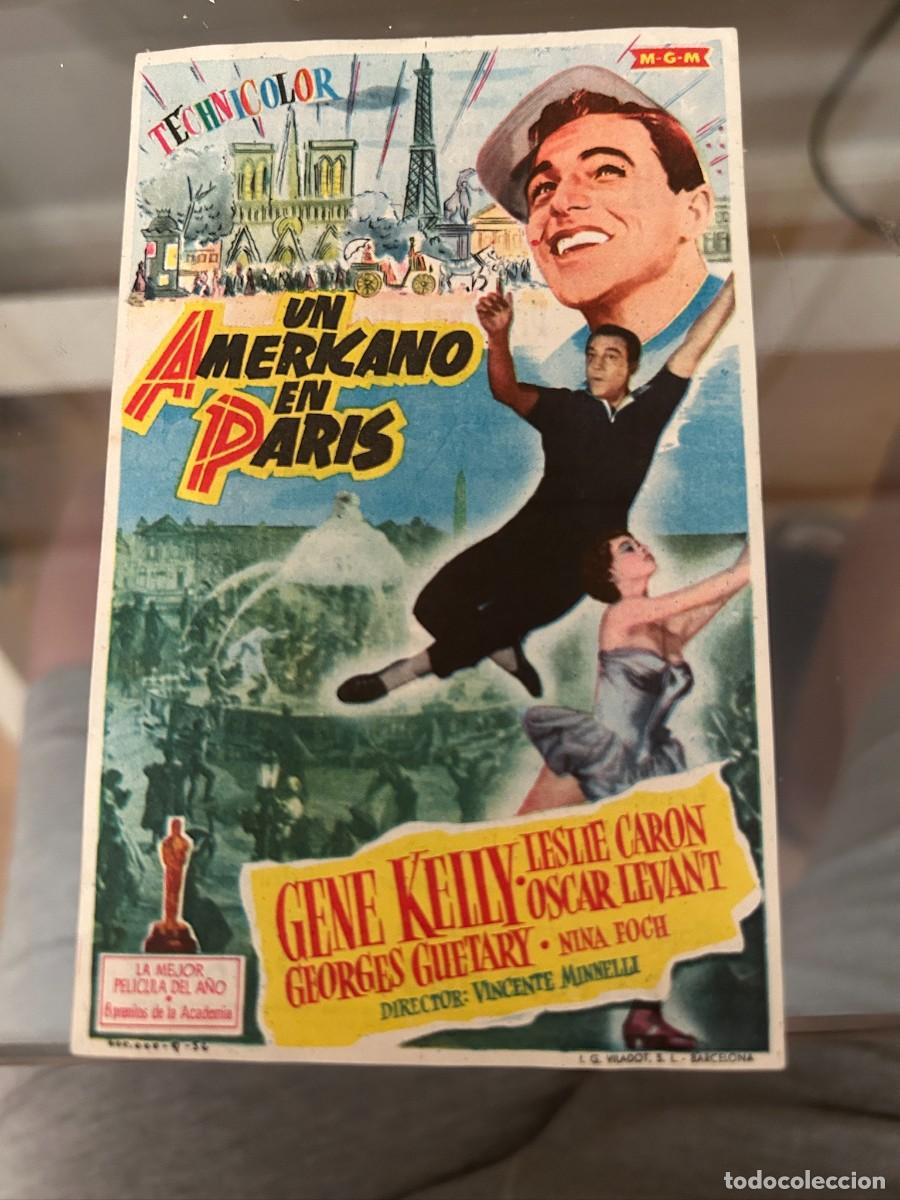 Cine: &ordm;83 UN AMERICANO EN PARIS PRINCIPAL CINEMA MONTBLACH CON PUBLICIDAD BUEN ESTADO