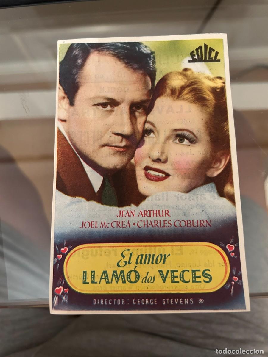 Cine: &ordm;89 el amor llamo dos veces t. guerrero aranjuez con publicidad buen estado