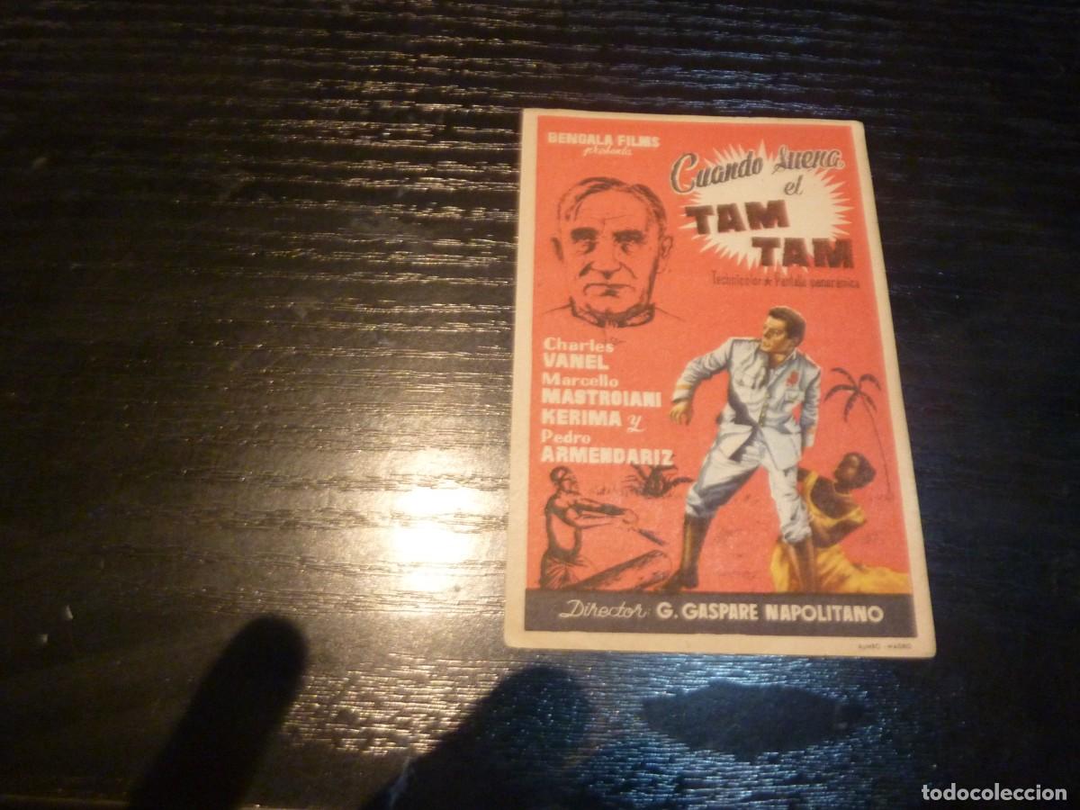 Cine: Folleto de cine CUANDO SUENA EL TAM TAM con publicidad