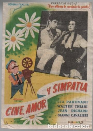Cine: PROGRAMA DE CINE: CINE, AMOR Y SIMPAT&Iacute;A PC-11762