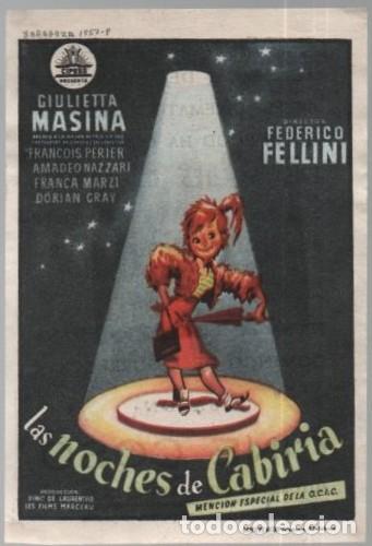 Cine: PROGRAMA DE CINE: LAS NOCHES DE CABIRIA PC-11768 - Foto 1