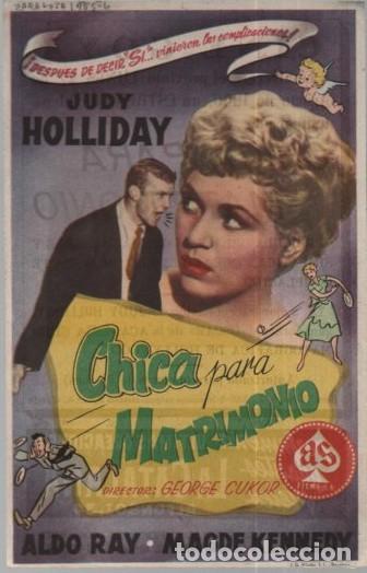 Cine: PROGRAMA DE CINE: CHICA PARA MATRIMONIO PC-11772