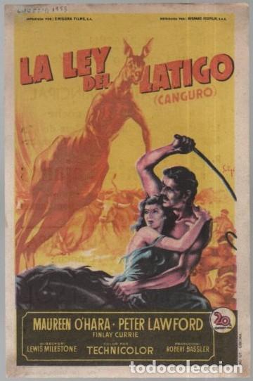 Cine: PROGRAMA DE CINE: LA LEY DEL LATIGO (CANGURO) PC-11784