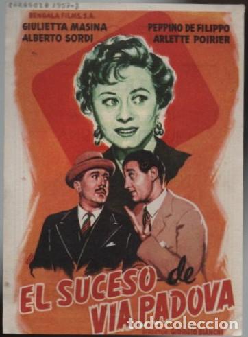 Cine: PROGRAMA DE CINE: EL SUCESO DE VIA PADOVA PC-11795
