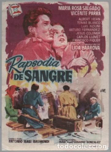 Cine: PROGRAMA DE CINE: RAPSODIA DE SANGRE PC-11803