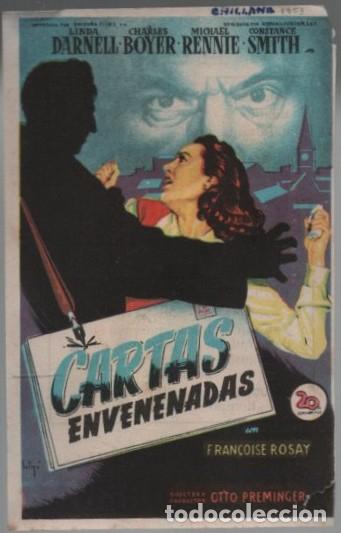 Cine: PROGRAMA DE CINE: CARTAS ENVENENADAS PC-11813 - Foto 1