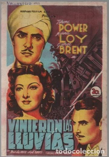 Cine: PROGRAMA DE CINE: VINIERON LAS LLUVIAS PC-11816 - Foto 1