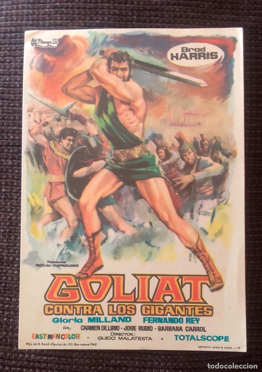 Cine: PROGRAMA DE CINE. GOLIAT CONTRA LOS GIGANTES. BRAD HARRIS. DE MANO.