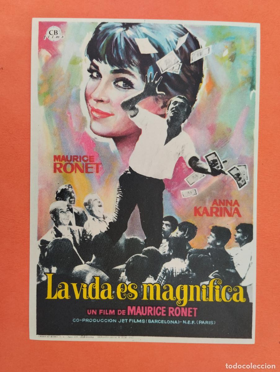 Cine: PROGRAMA CINE. LA VIDA ES MAGNIFICA. REVERSO EN BLANCO.