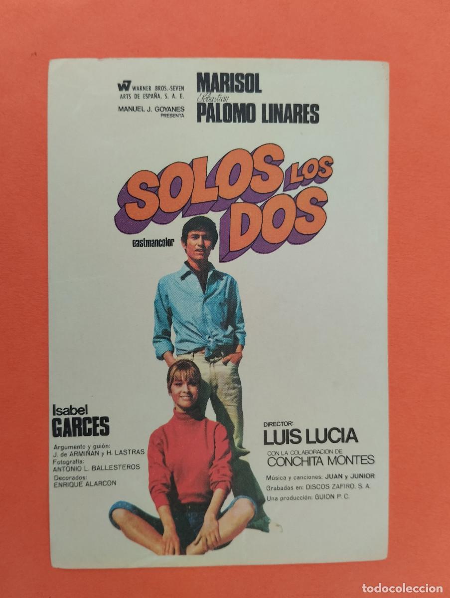 Cine: PROGRAMA CINE. SOLO LOS DOS. REVERSO EN BLANCO.