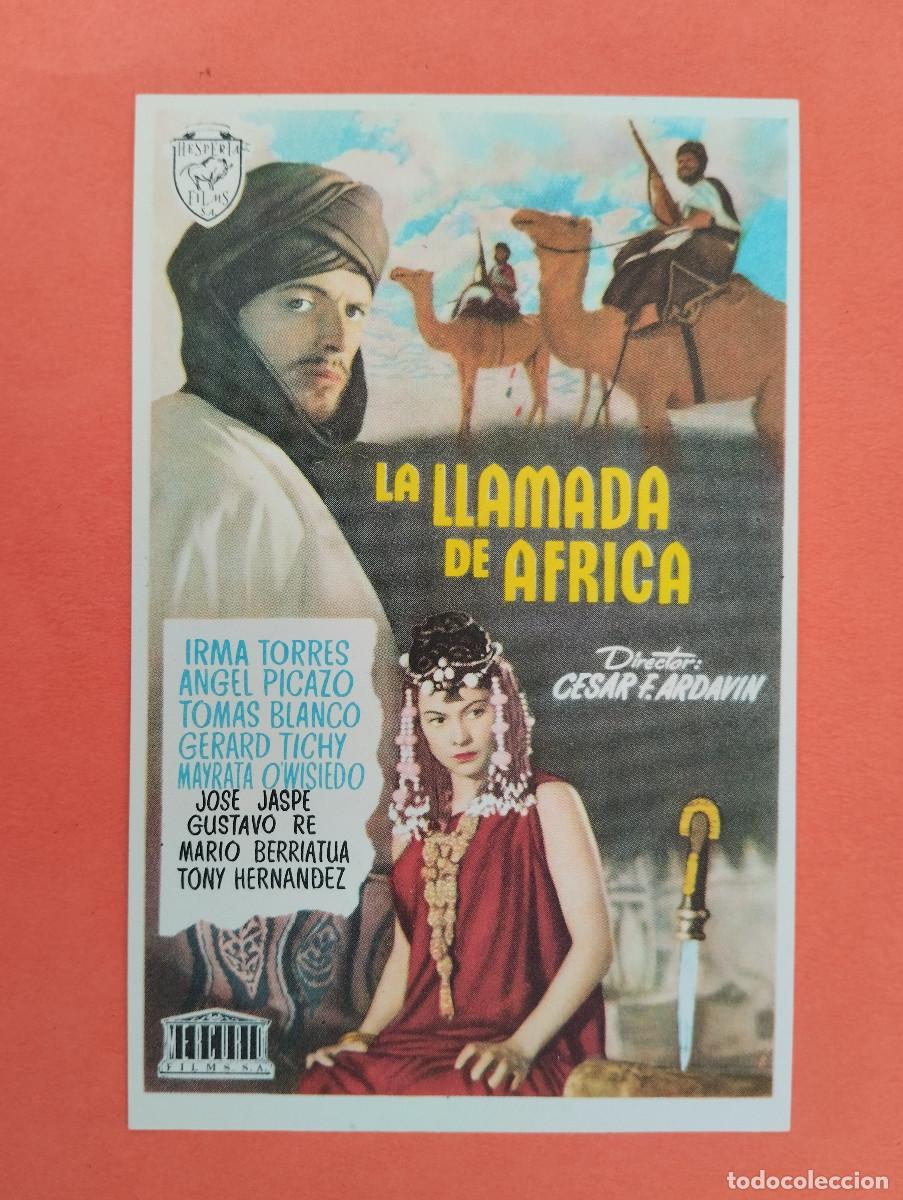 Cine: PROGRAMA CINE. LA LLAMADA DE AFRICA. REVERSO EN BLANCO.