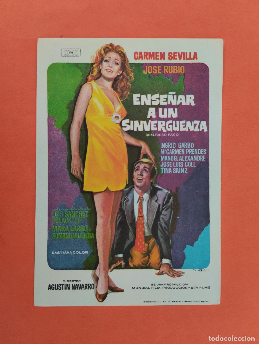 Cine: PROGRAMA CINE. ENSE&Ntilde;AR A UN SINVERGUENZA. REVERSO EN BLANCO.