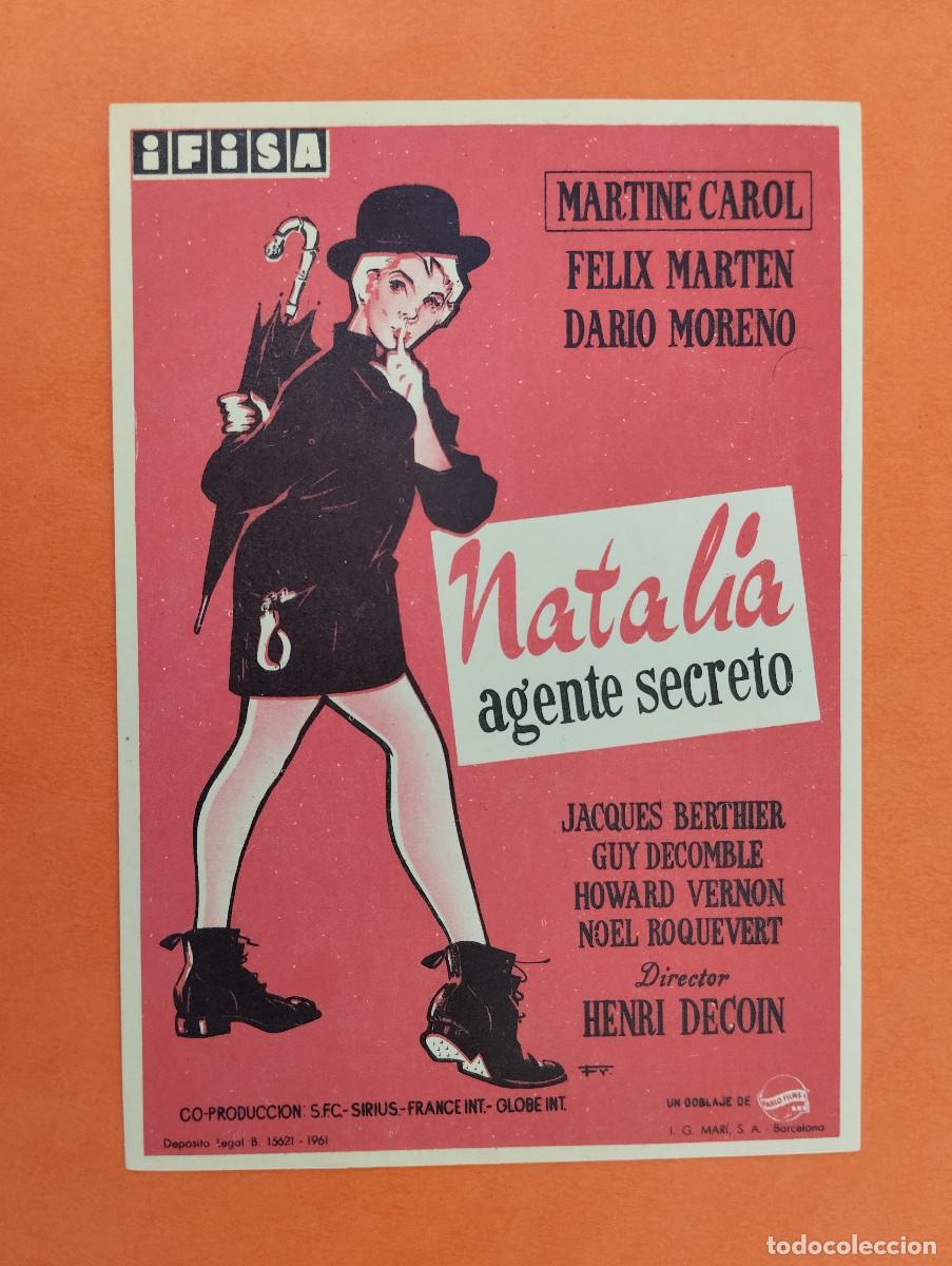 Cine: PROGRAMA CINE. NATALIA AGENTE SECRETO. REVERSO EN BLANCO.