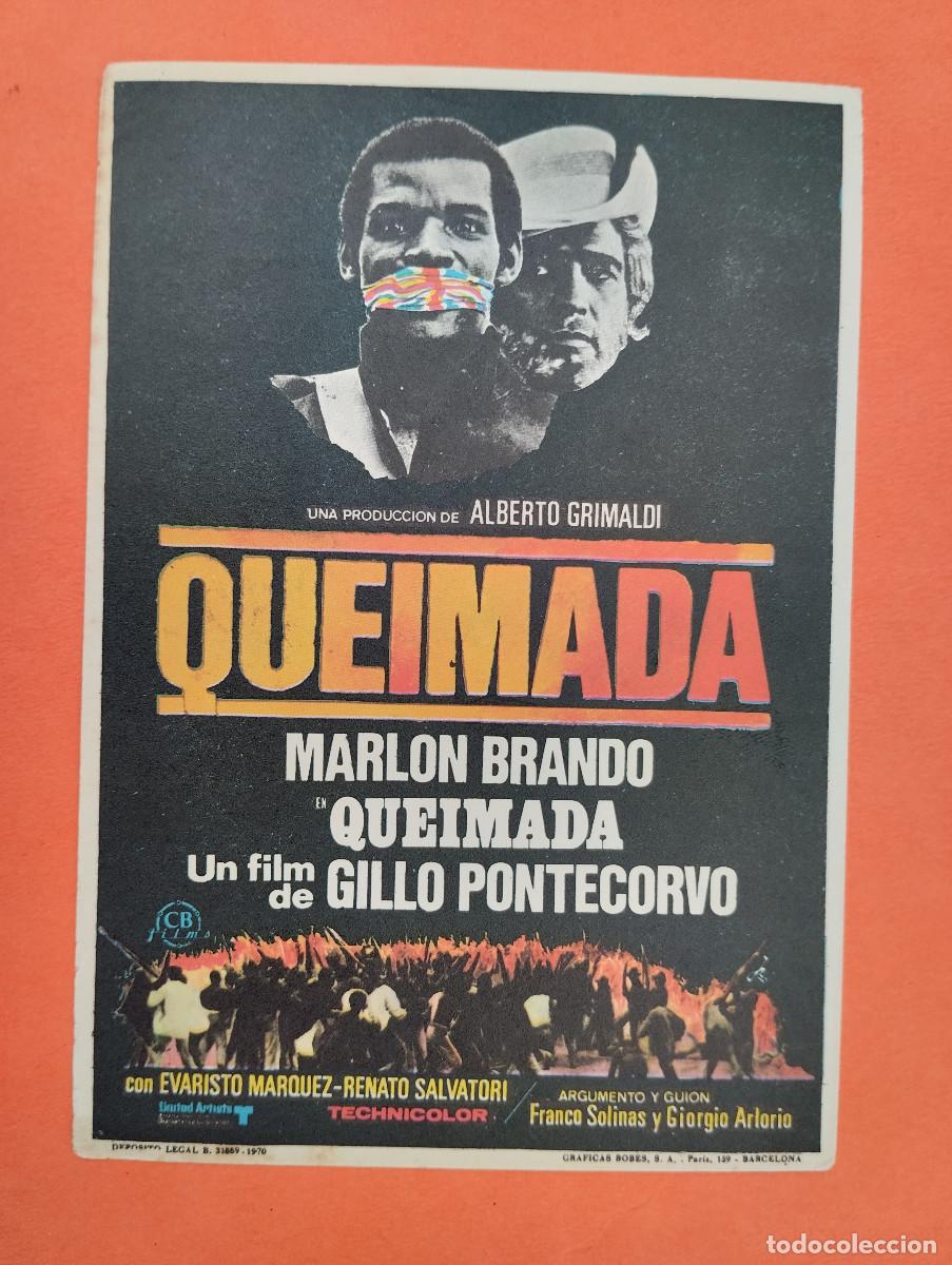 Cine: PROGRAMA CINE. QUEIMADA. REVERSO EN BLANCO.