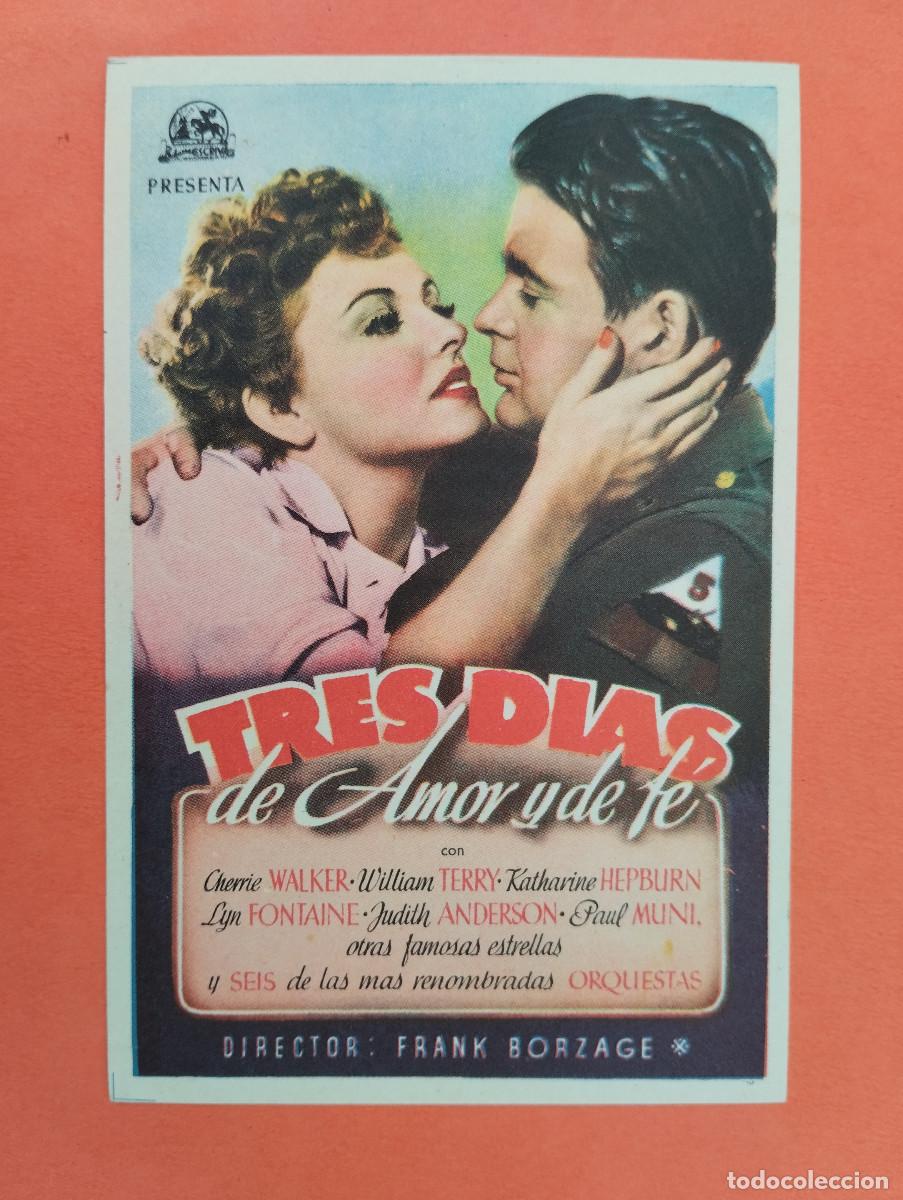 Cine: PROGRAMA CINE. TRES DIAS DE AMOR Y DE FE. REVERSO EN BLANCO.