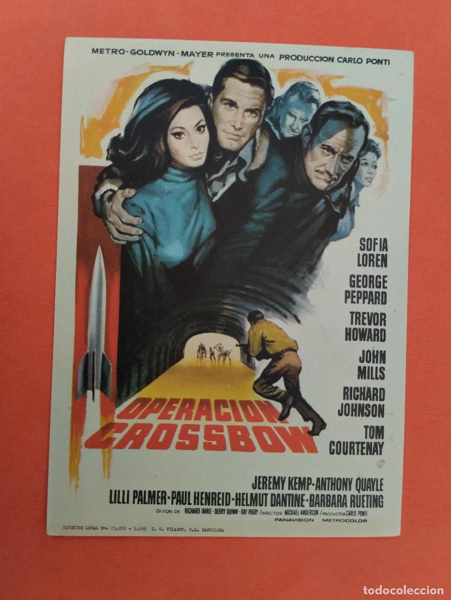 Cine: PROGRAMA CINE. OPERACION CROSSBOW. REVERSO EN BLANCO.