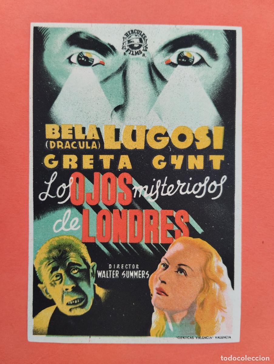Cine: PROGRAMA CINE. LOS OJOS MISTERIOSOS DE LONDRES. REVERSO EN BLANCO.