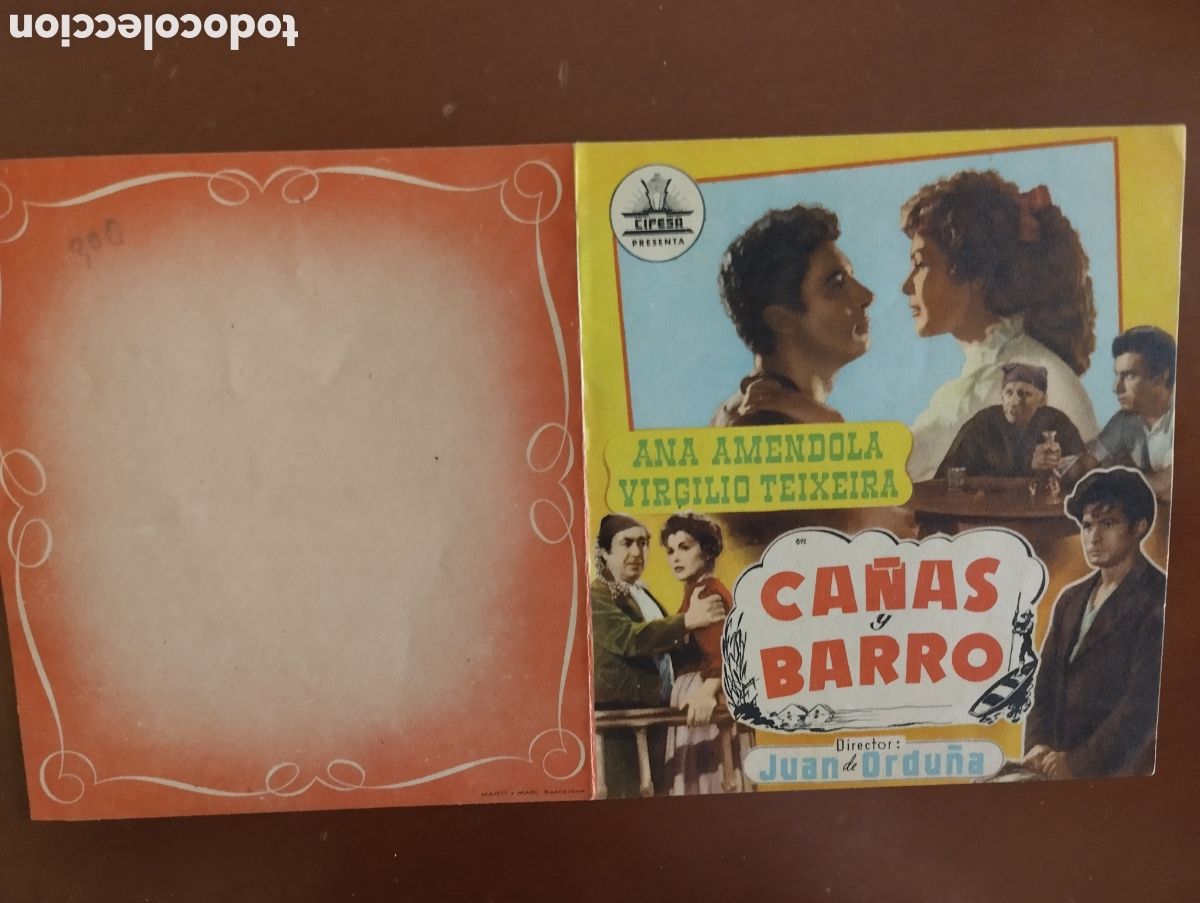 Cine: Folleto Programa de cine DOBLE - CA&Ntilde;AS Y BARRO