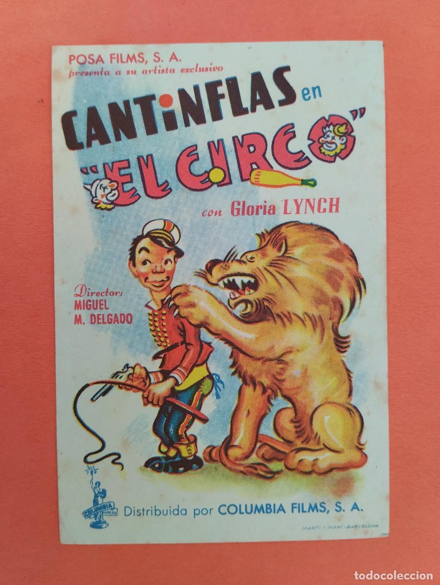 Cine: PROGRAMA CINE. CANTINFLAS EN EL CIRCO. REVERSO EN BLANCO.