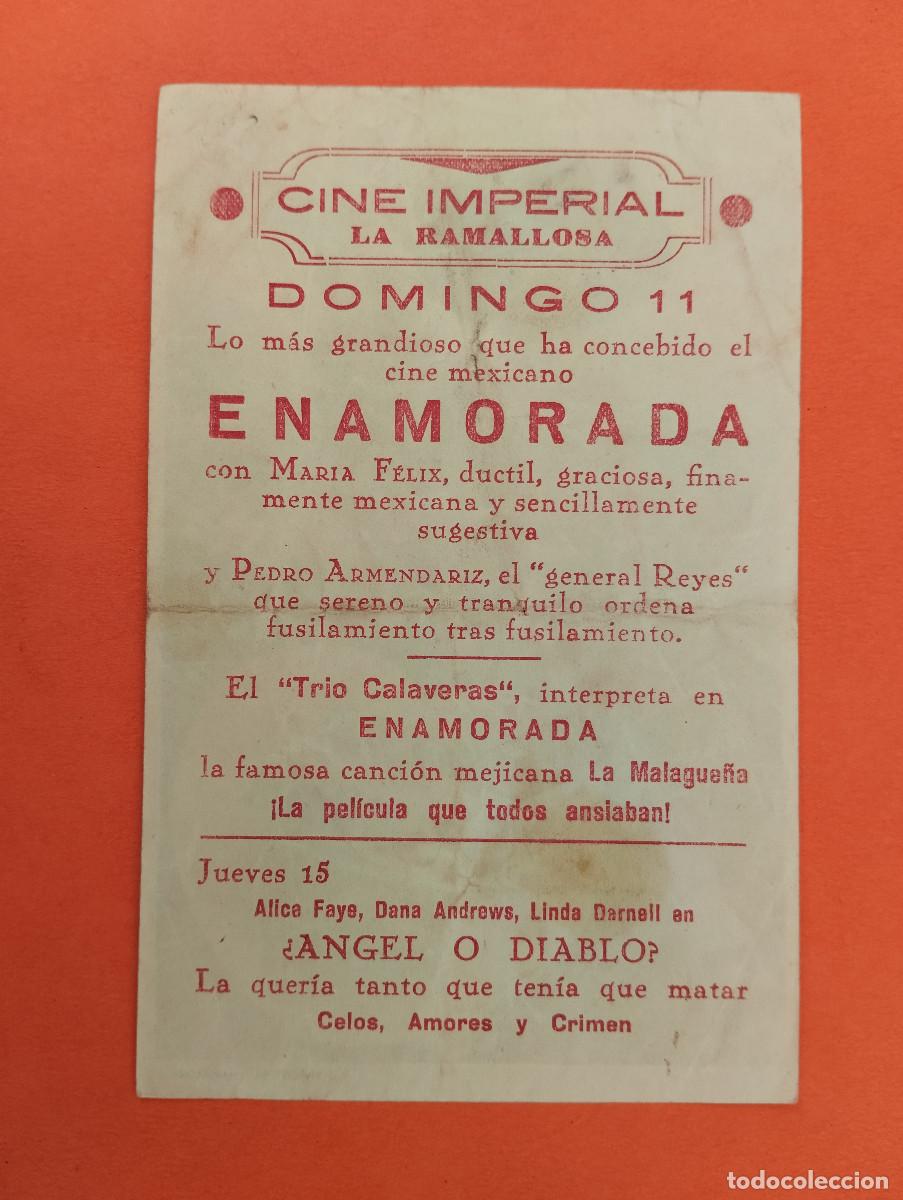 Cine: PROGRAMA CINE. ENAMORADA. CINE IMPERIAL, LA RAMALLOSA.. - Foto 2