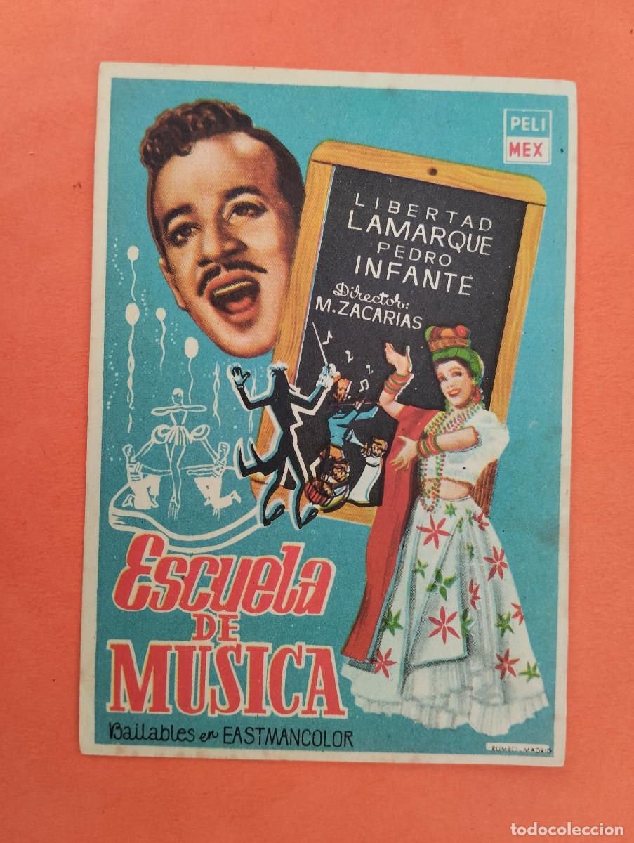 Cine: PROGRAMA CINE. ESCUELA DE MUSICA. REVERSO EN BLANCO.
