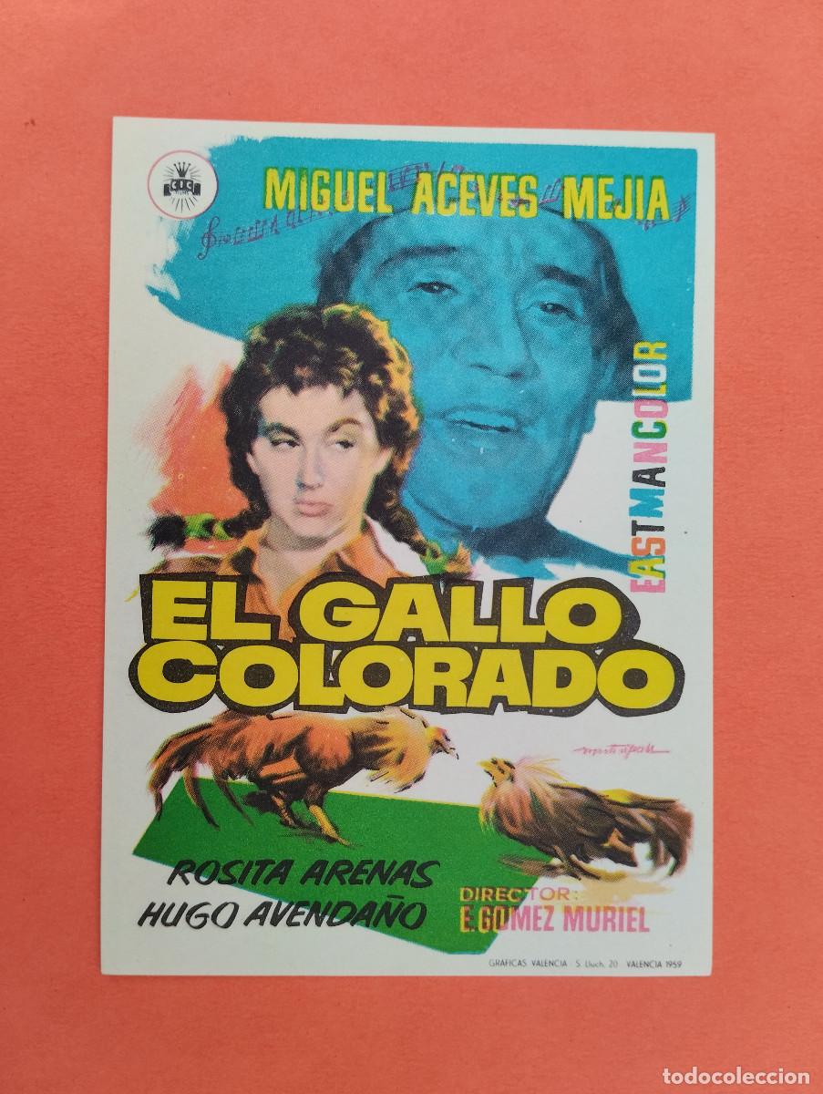 Cine: PROGRAMA CINE. EL GALLO COLORADO. REVERSO EN BLANCO. - Foto 1