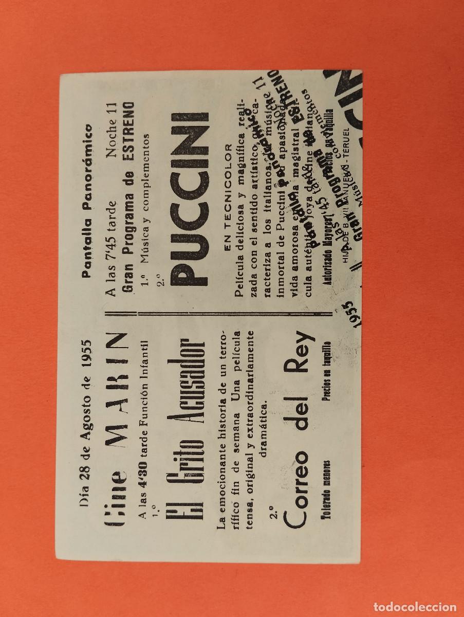 Cine: PROGRAMA CINE. PUCCINI. CINE MARIN. TERUEL.. - Foto 2