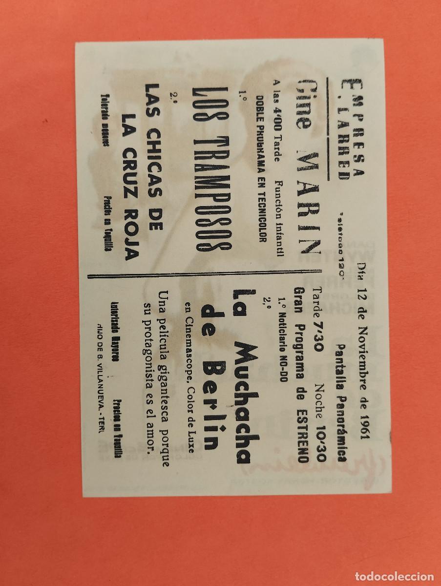 Cine: PROGRAMA CINE. LA MUCHACHA DE BERLIN. CINE MARIN. TERUEL.. - Foto 2