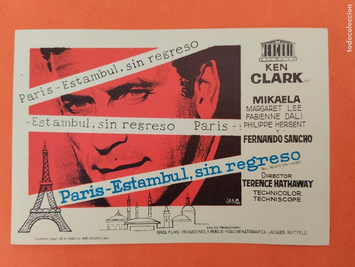 Cine: PROGRAMA CINE. PARIS ESTAMBUL SIN REGRESO. REVERSO EN BLANCO.