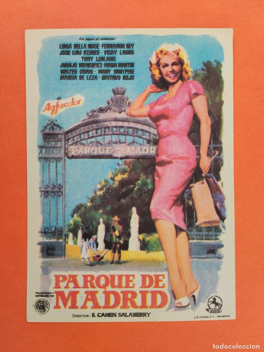 Cine: PROGRAMA CINE. PARQUE DE MADRID. REVERSO EN BLANCO.