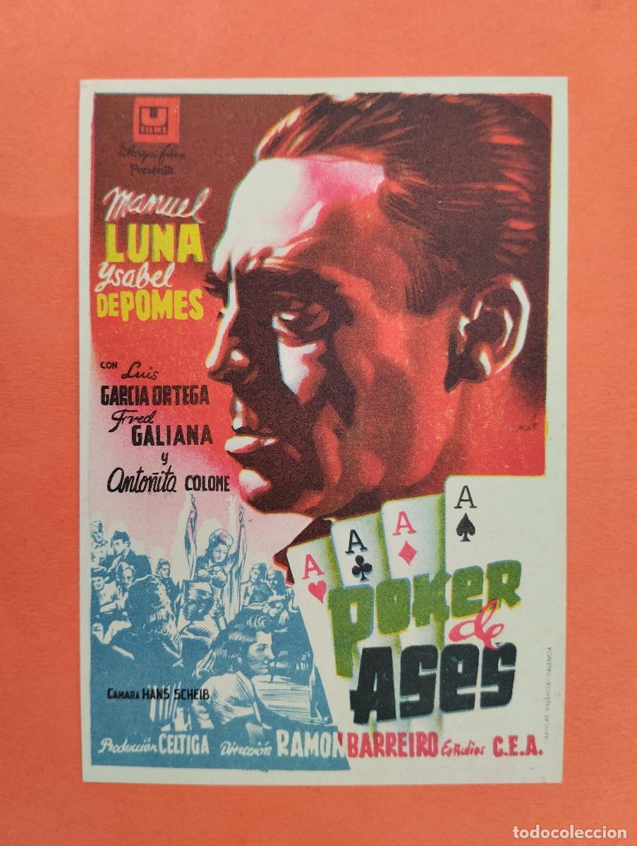 Cine: PROGRAMA CINE. POKER DE ASES. REVERSO EN BLANCO. - Foto 1
