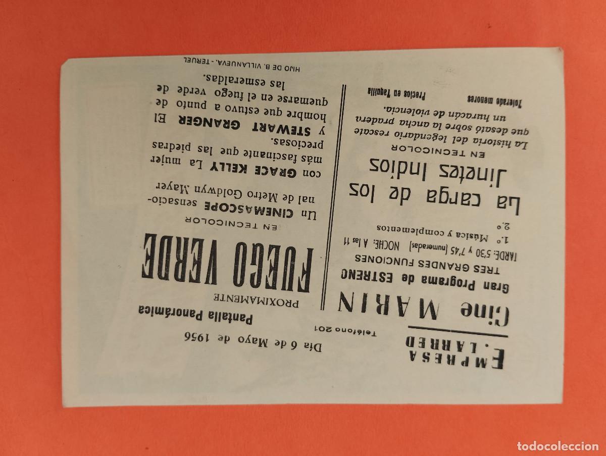Cine: PROGRAMA CINE. LA CARGA DE LOS JINETES INDIOS. CINE MARIN. TERUEL.. - Foto 2