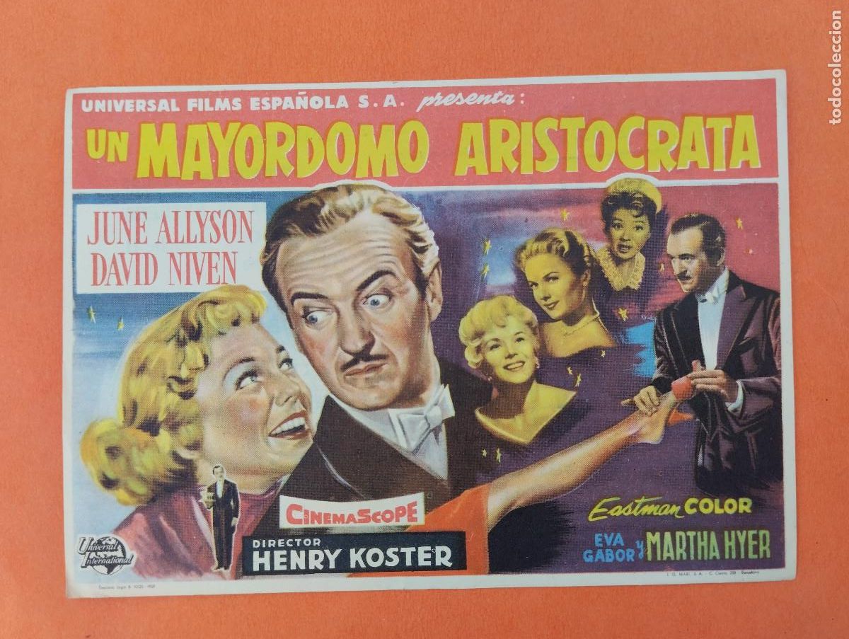 Cine: PROGRAMA CINE. UN MAYORDOMO ARISTOCRATA. CINE MARIN. TERUEL..