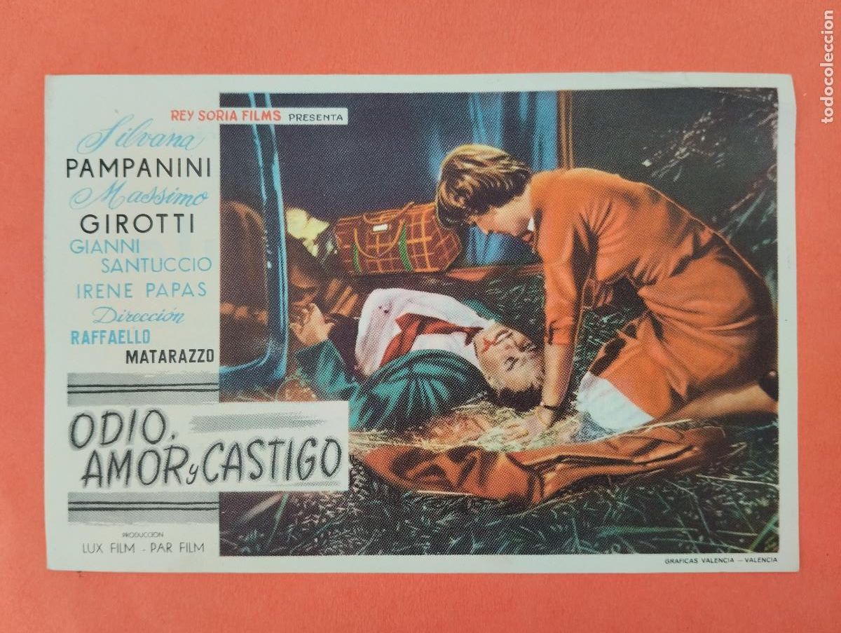 Cine: PROGRAMA CINE. ODIO AMOR Y CASTIGO. CINE MARIN. TERUEL.. - Foto 1