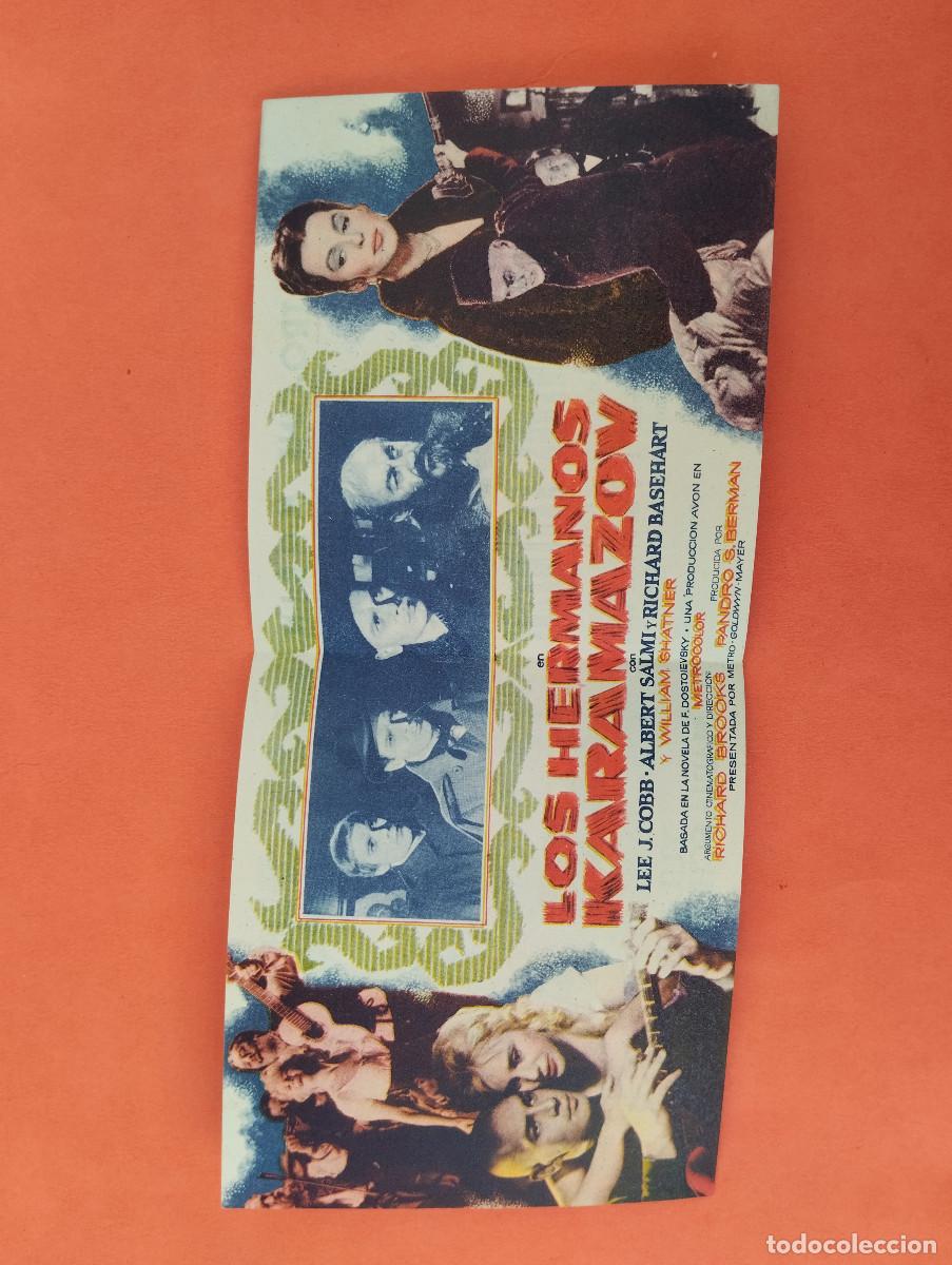 Cine: PROGRAMA CINE. LOS HERMANOS KARAMAZOV. CINE MARIN. TERUEL.. - Foto 2