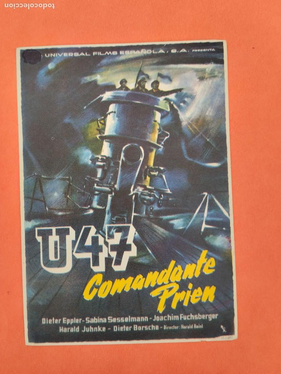 Cine: PROGRAMA CINE. U47. COMANDANTE PRIEN. CINE MARIN. TERUEL..