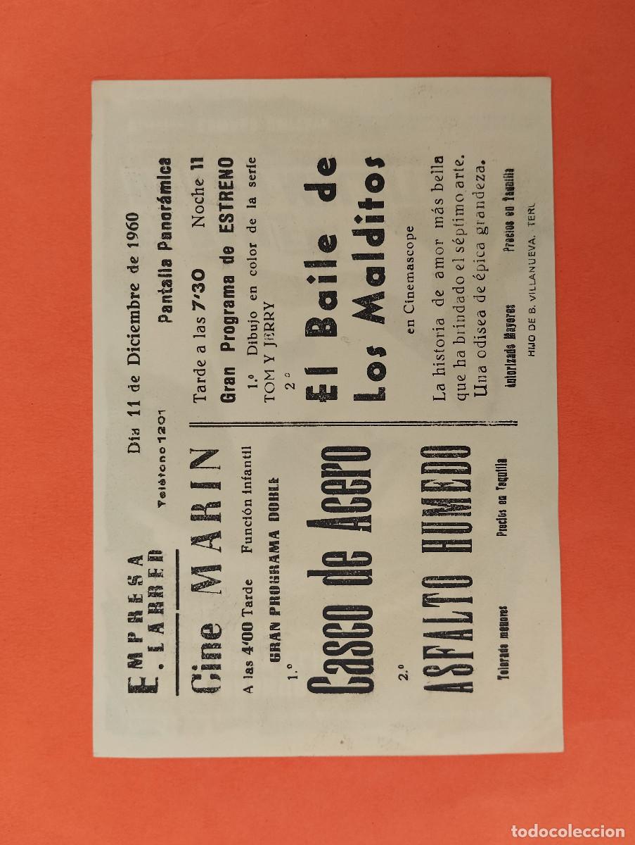 Cine: PROGRAMA CINE. EL BAILE DE LOS MALDITOS. CINE MARIN. TERUEL.. - Foto 2