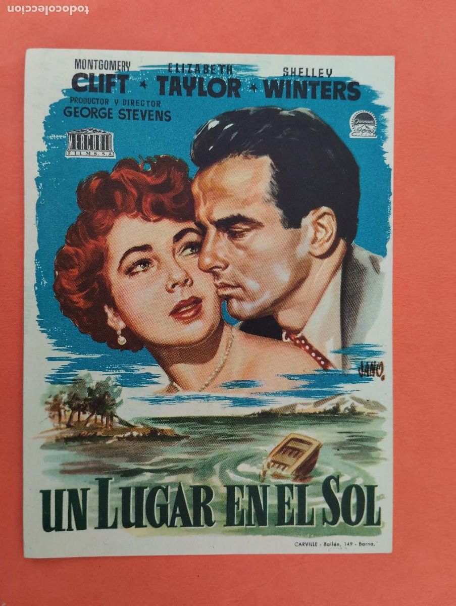 Cine: PROGRAMA CINE. UN LUGAR EN EL SOL. CINE MARIN. TERUEL..